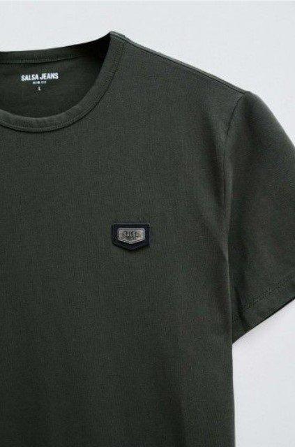 Green Cotton Lycra T-Shirt, , large image number 1