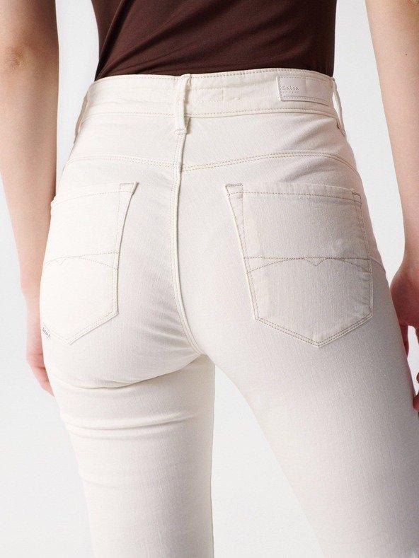 Faith Push In Flare Jeans, Pearl, medium