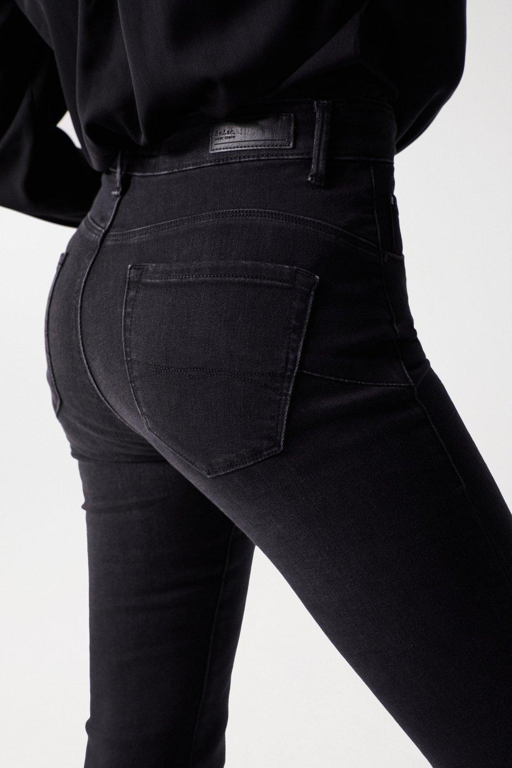 Black Denim Boot Cut Jeans, , large image number 2