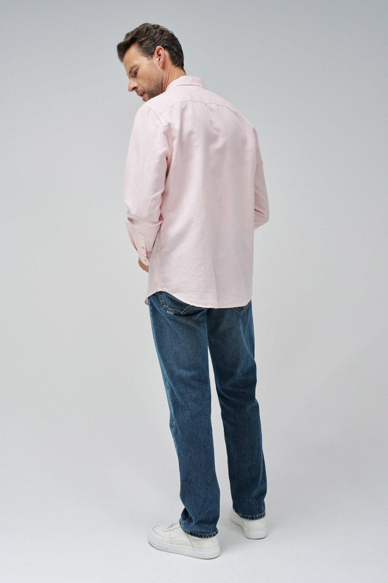 Pink Solid Casual Vacation Shirt, , large image number 2
