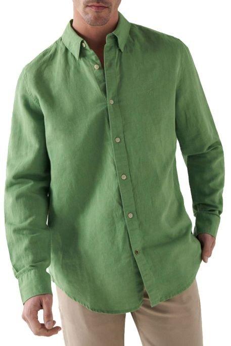 Shirt With A Mix Of Linen, 2101_521, medium