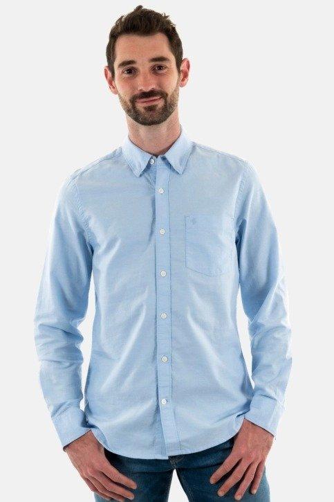 Blue Plain Casual Shirt, , large image number 0