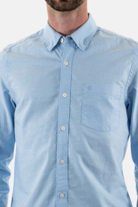 Blue Plain Casual Shirt, , large image number 1