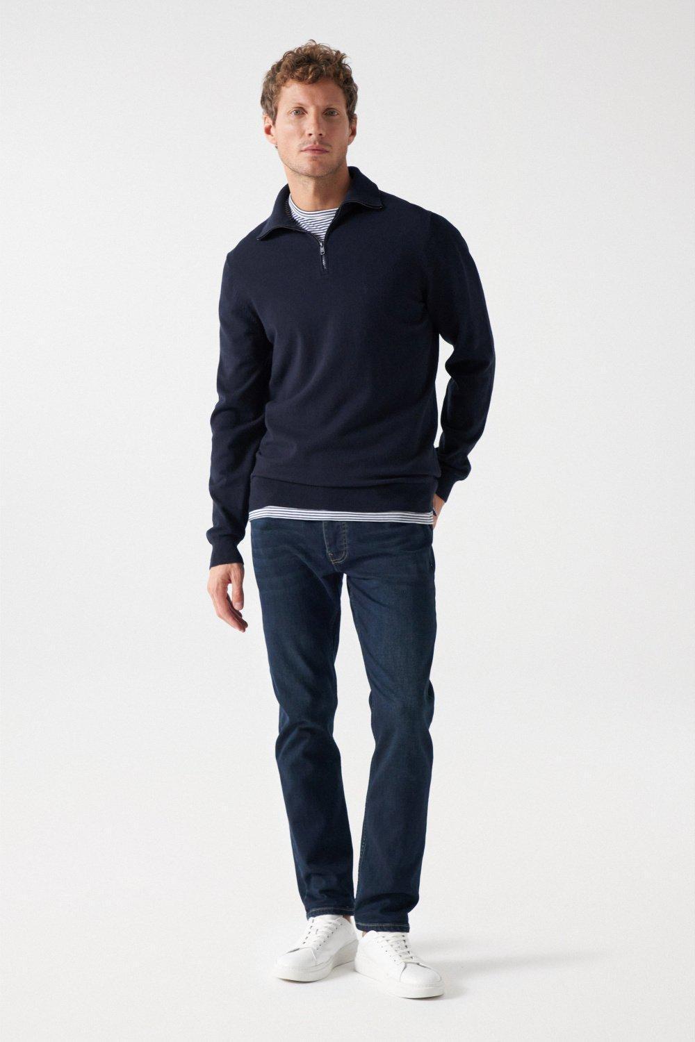 Navy Slim Fit Jeans, , large image number 1