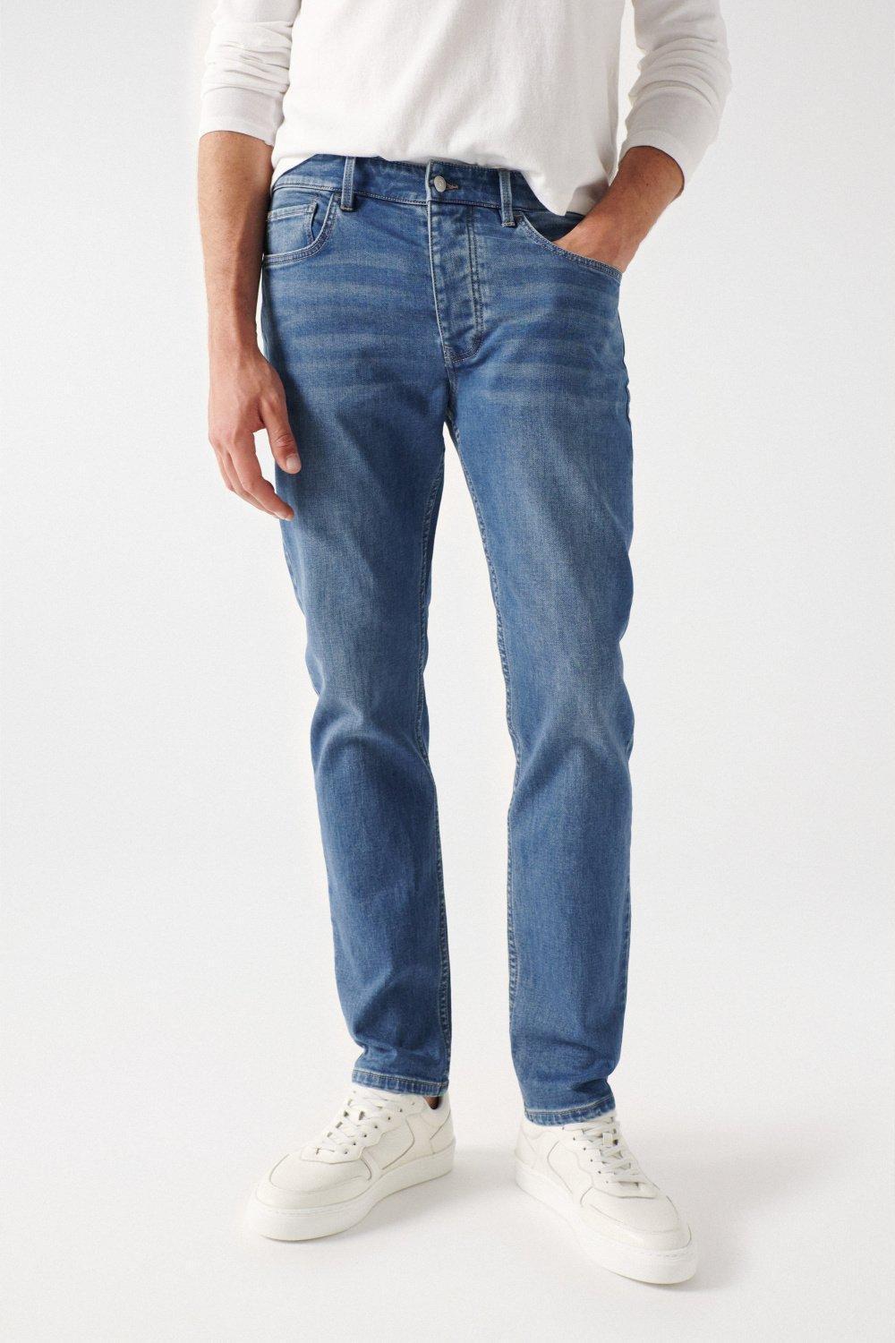 Blue Slim Fit Medium Wash Jeans, , large image number 0