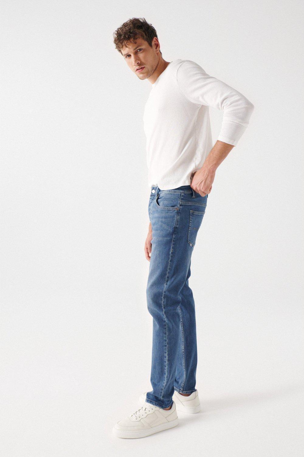 Blue Slim Fit Medium Wash Jeans, , large image number 2