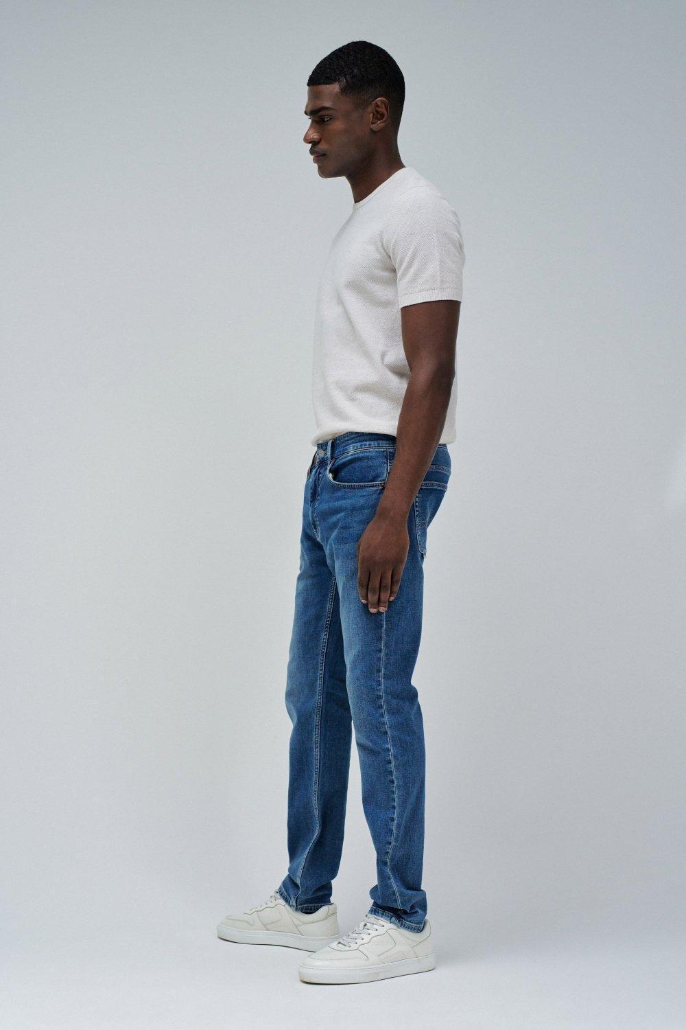 Blue Slim Medium Wash Jeans, , large image number 2