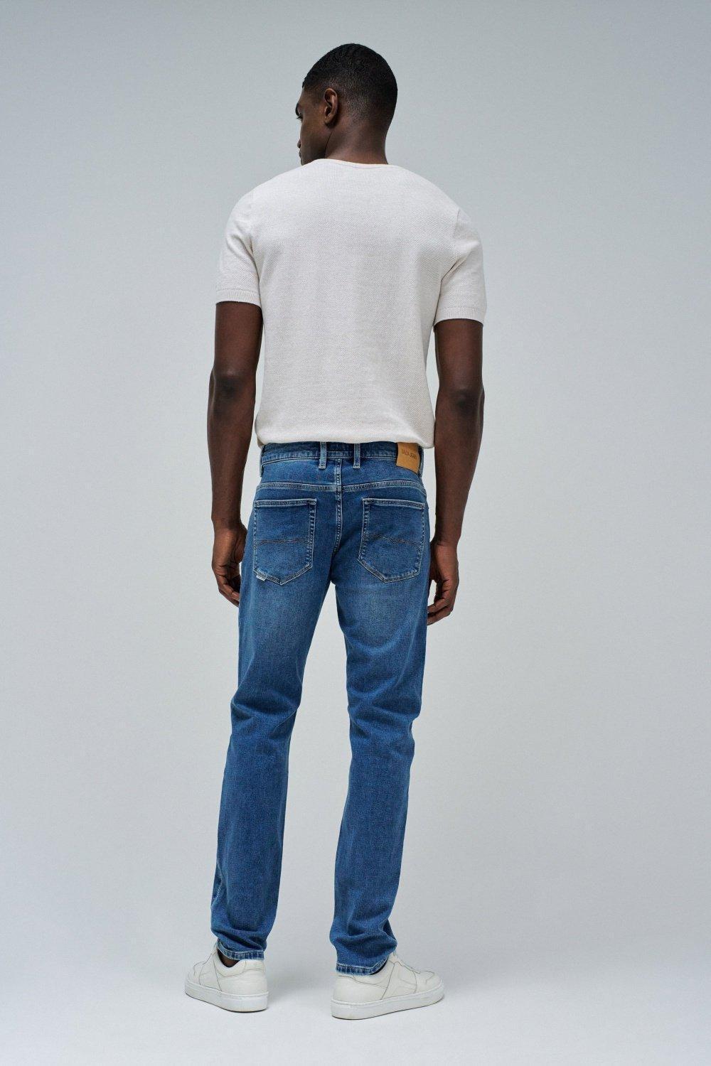Blue Slim Medium Wash Jeans, , large image number 3
