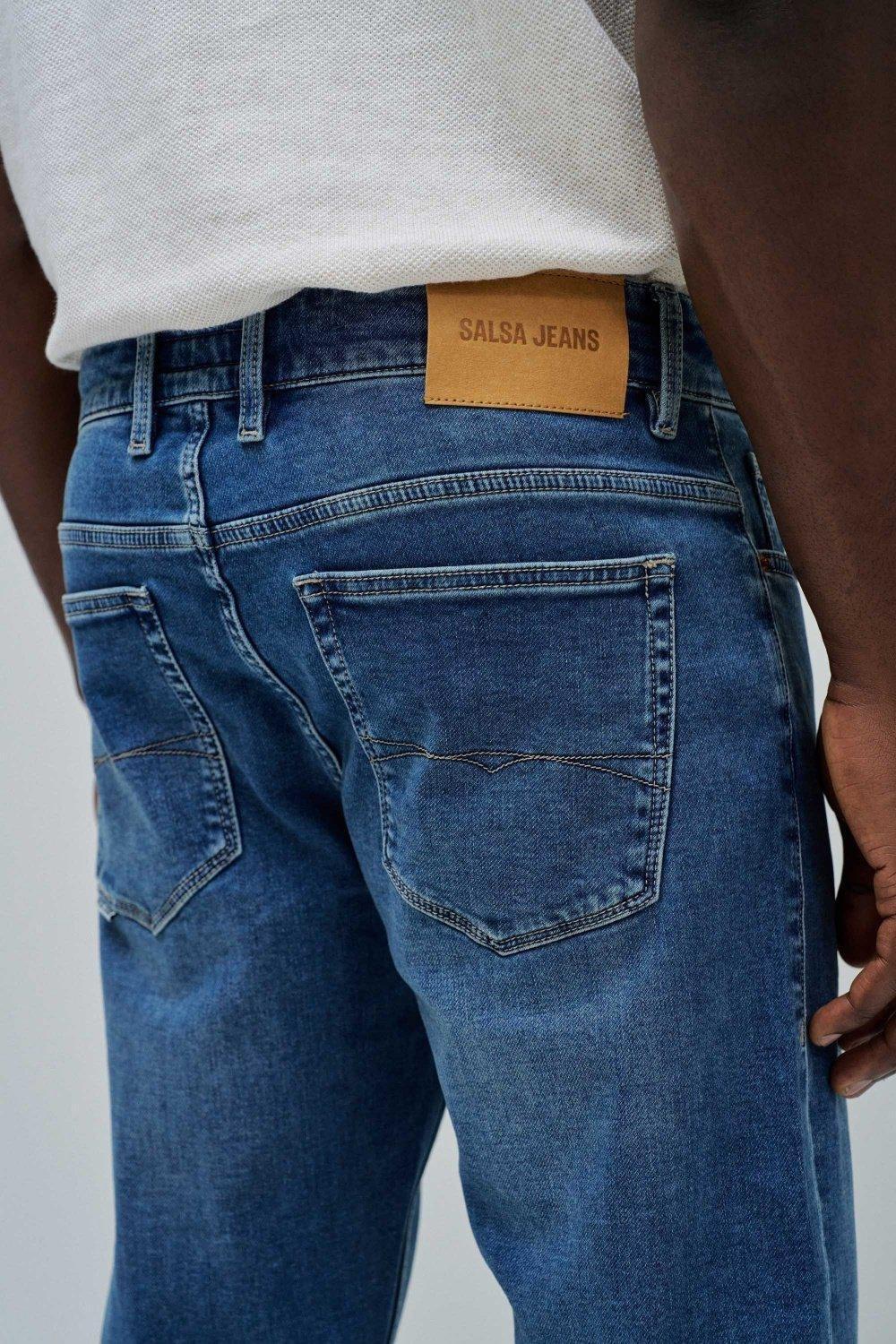 Blue Slim Medium Wash Jeans, , large image number 4