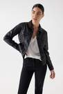 Salsa Jeans - Black Slim Leather Effect Jacket