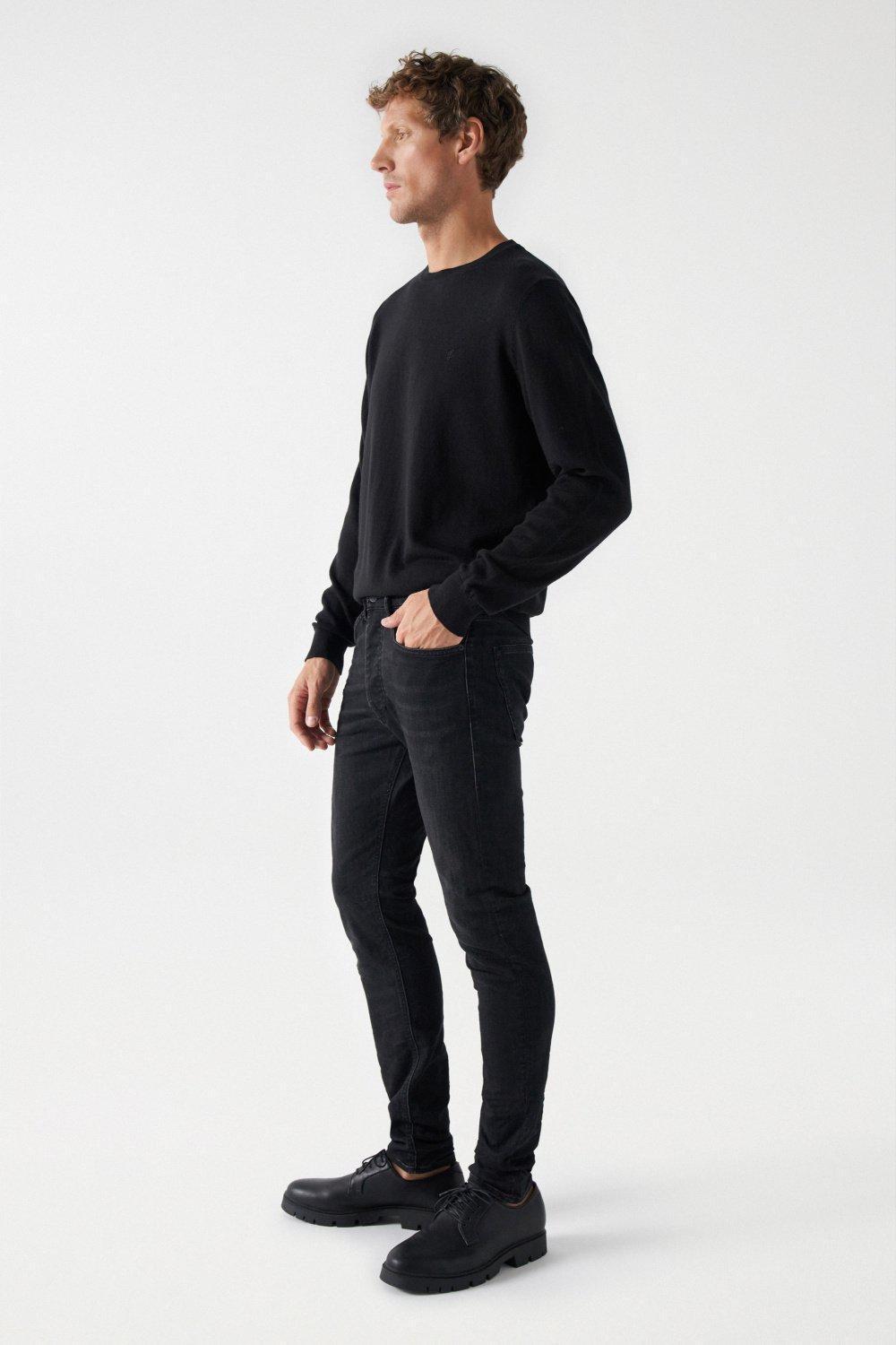 Black SKINNY S-REPEL JEANS, , large image number 4