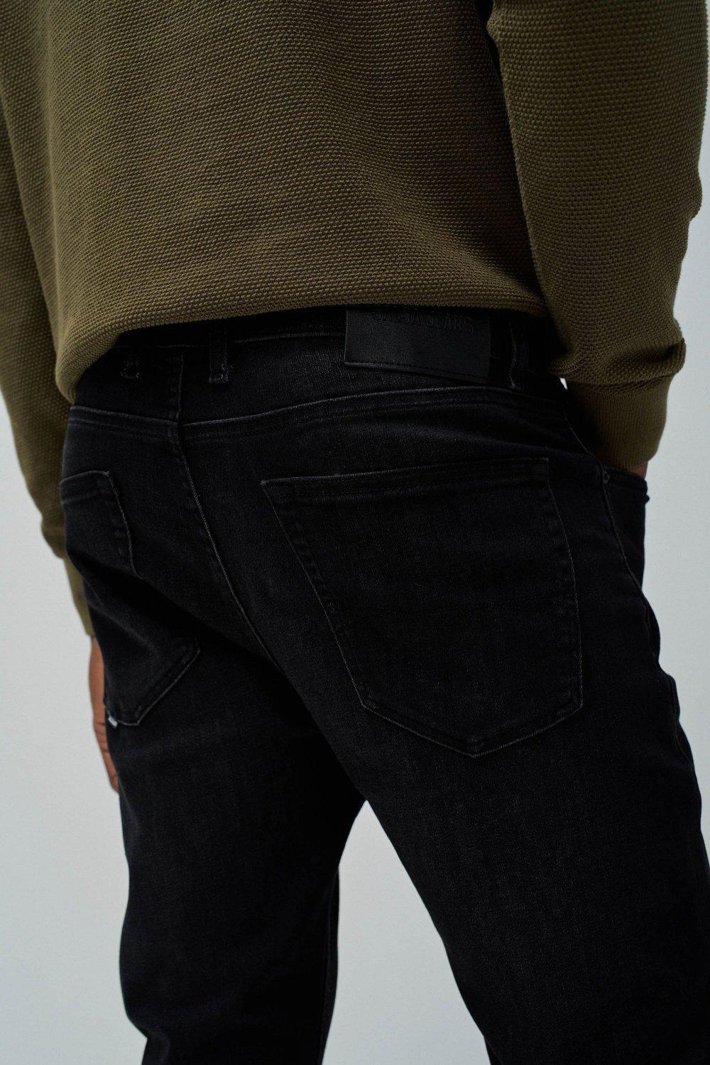 Skinny Jeans S-Repel , Black, large image number 4