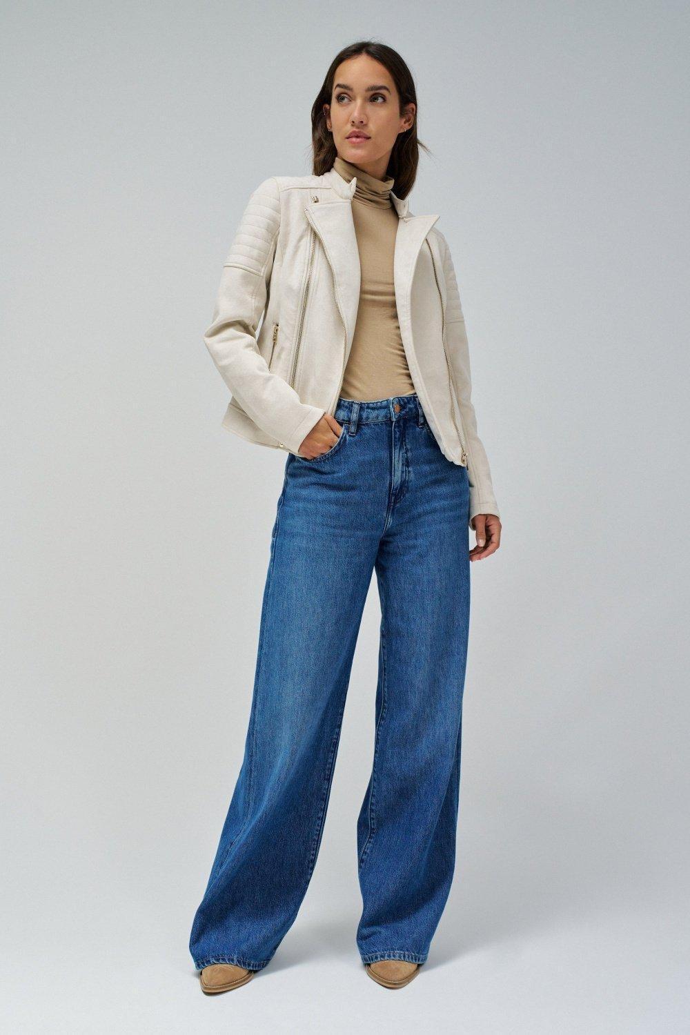 Beige Suede Coat, , large image number 1