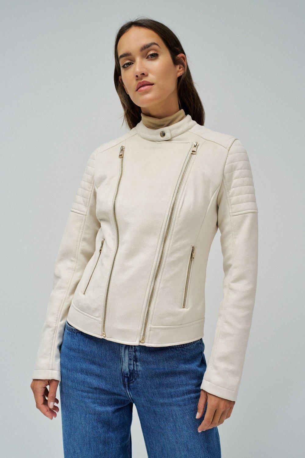 Suede Coat, Pearl, medium