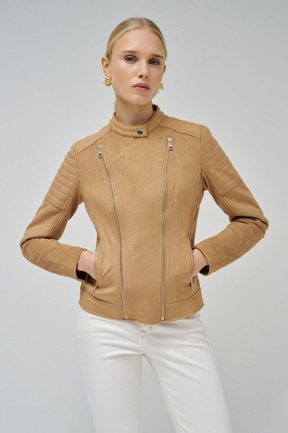 Suede Coat, Brown, medium