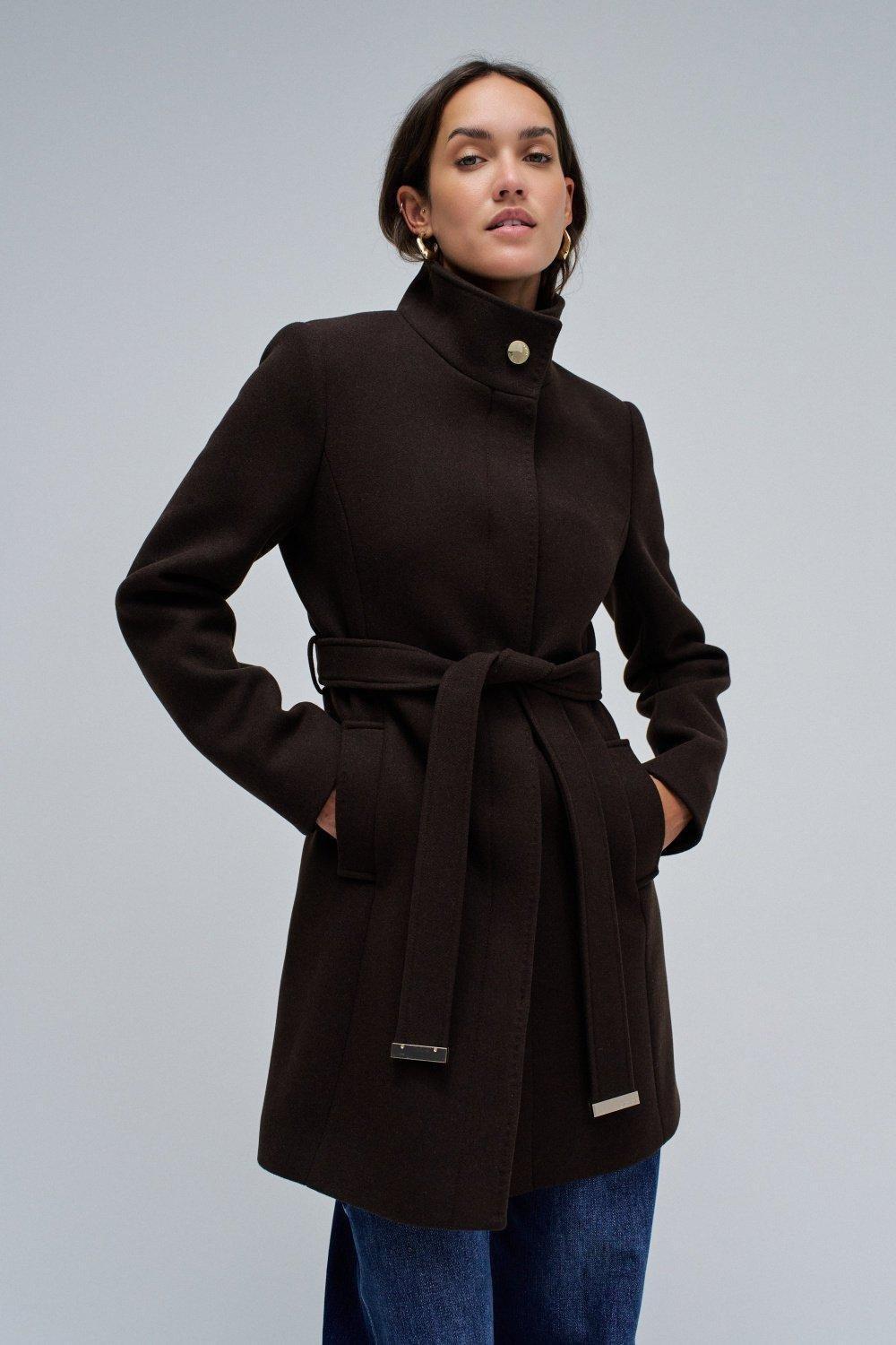 Grace Woollen Coat With Belt, , large image number 0