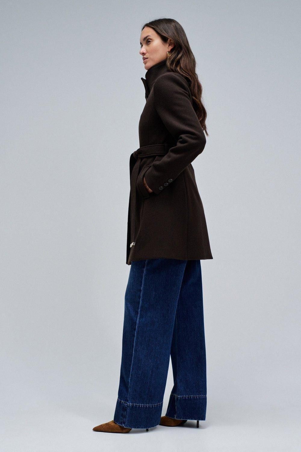 Grace Woollen Coat With Belt, , large image number 2
