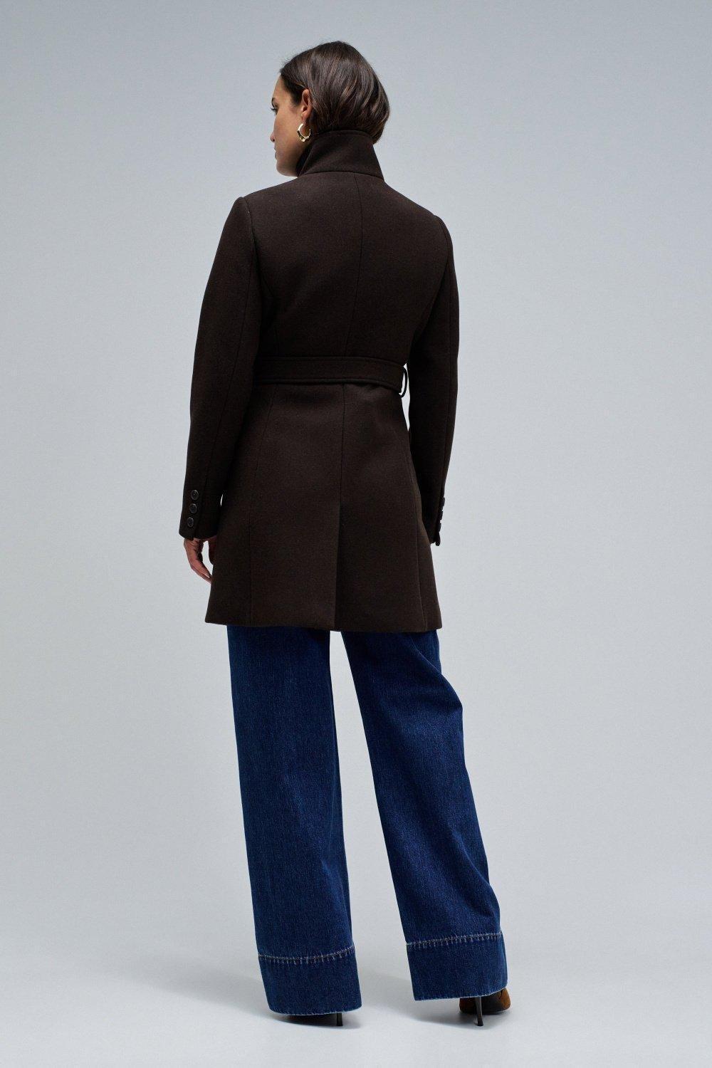 Grace Woollen Coat With Belt, , large image number 3