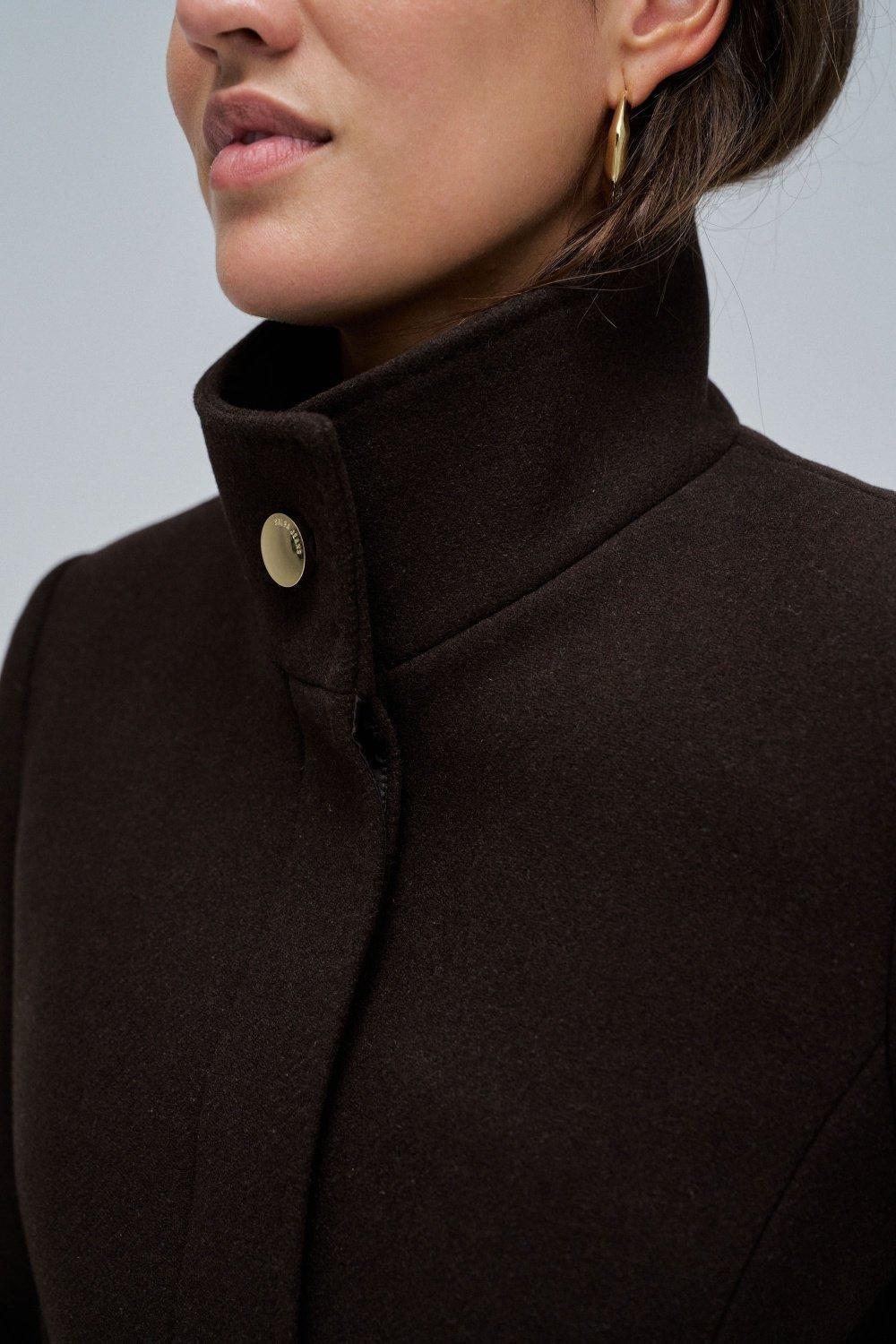 Grace Woollen Coat With Belt, , large image number 4