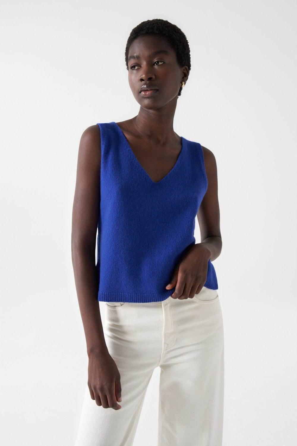 Blue V1 Wool And Cashmere Pullover, , large image number 1
