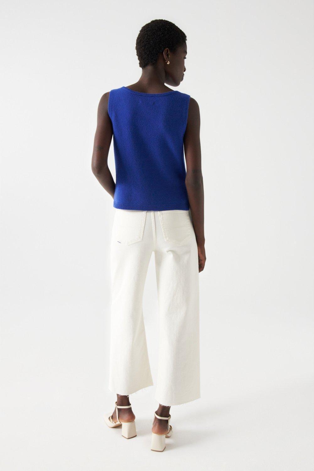 Blue V1 Wool And Cashmere Pullover, , large image number 3