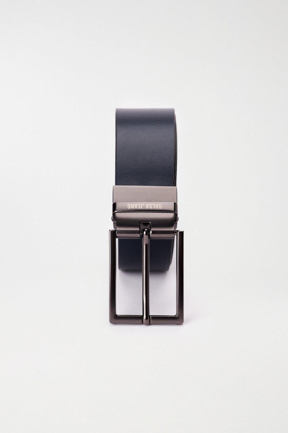 Black Reversible Leather Belt, , large image number 3