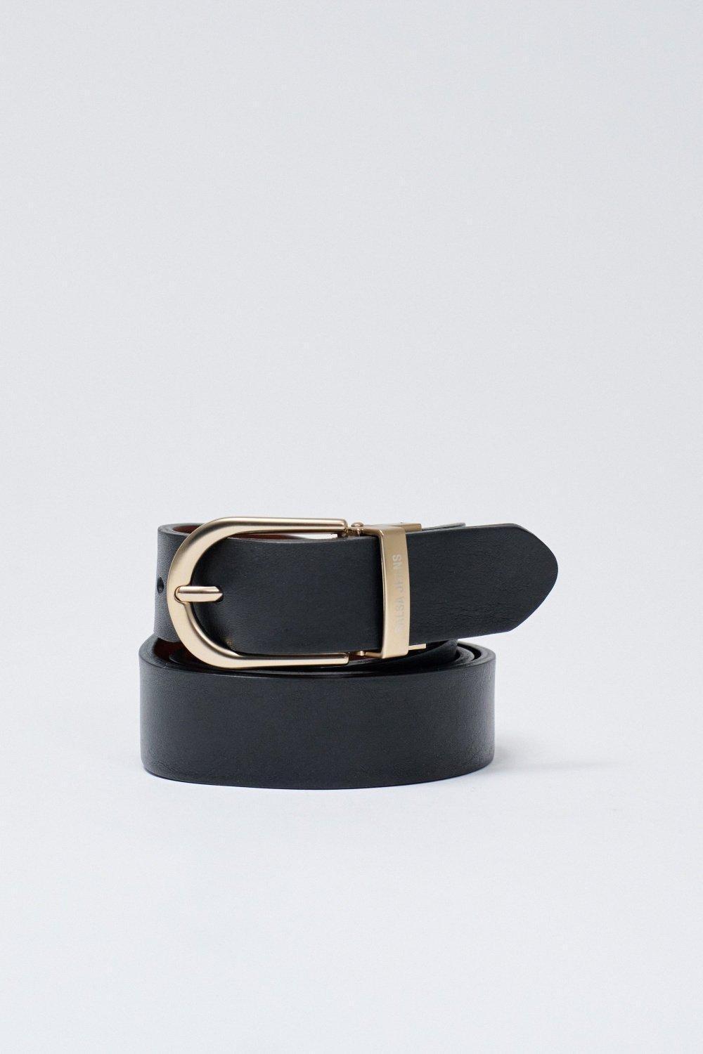 Brown Reversible Leather Belt, , large image number 2