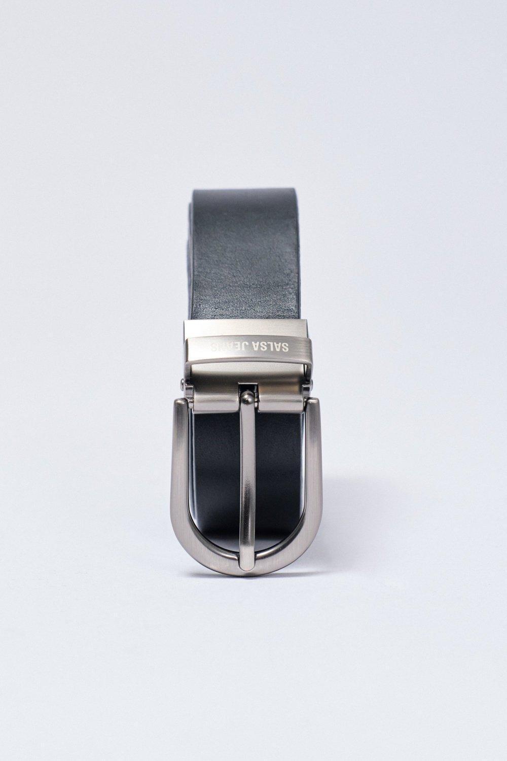 Reversible Leather Belt, Black, large image number 3