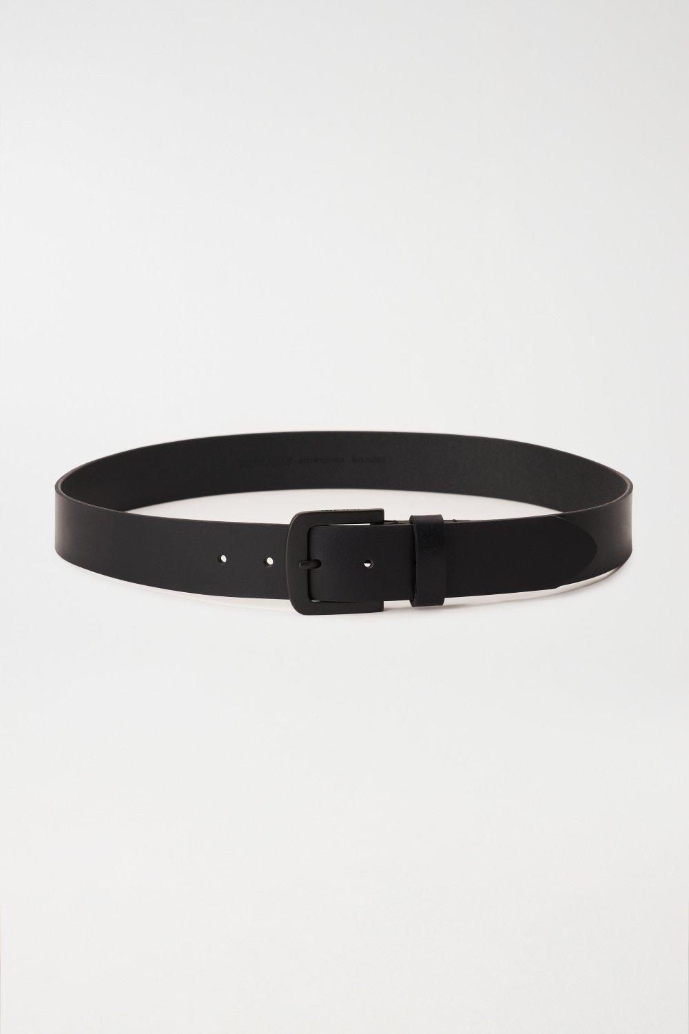 Black Leather Belt, , large image number 0