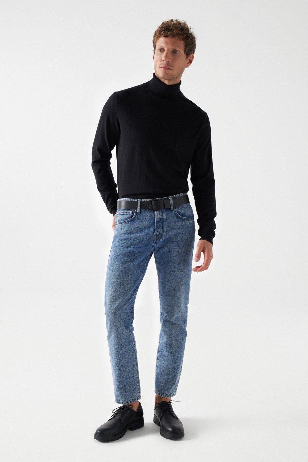 Black Leather Belt, , large image number 1