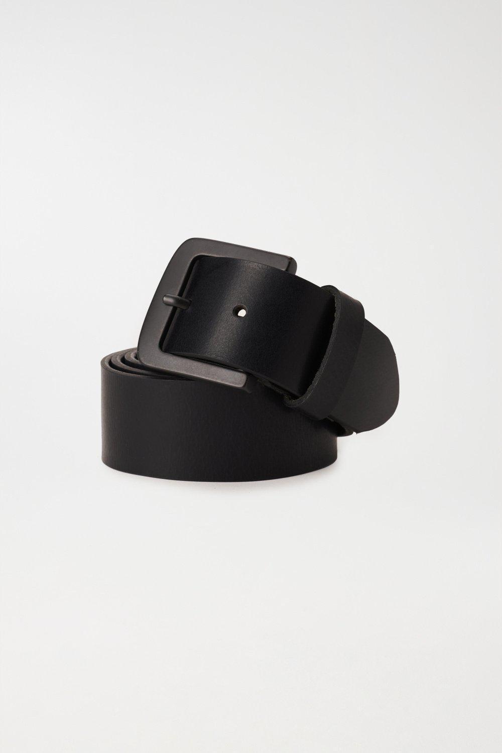 Black Leather Belt, , large image number 2