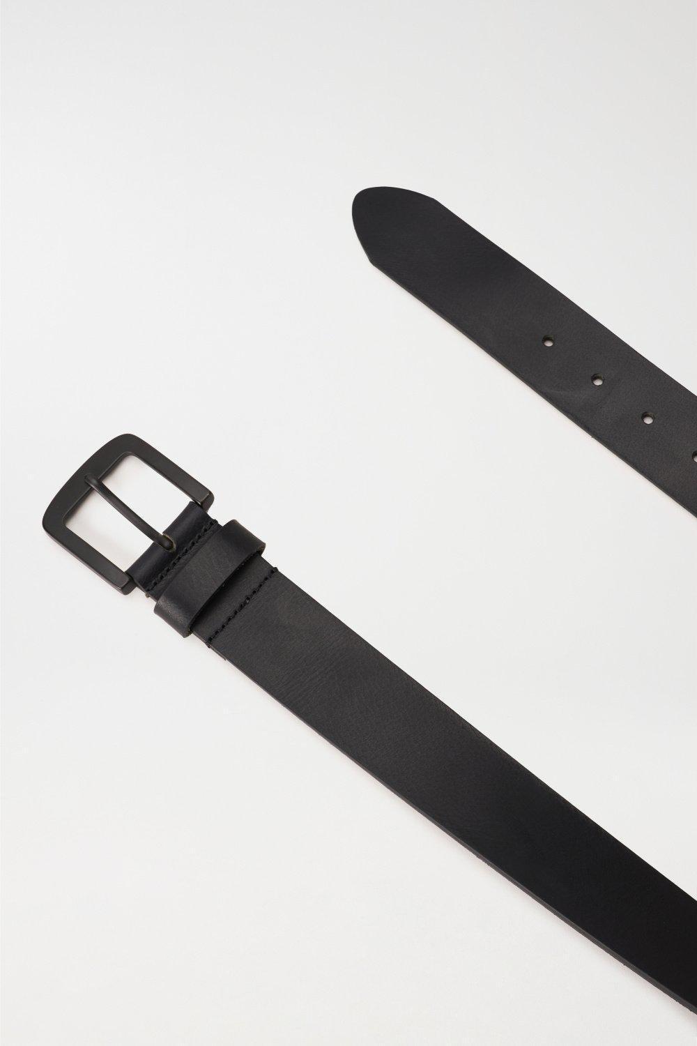 Black Leather Belt, , large image number 4