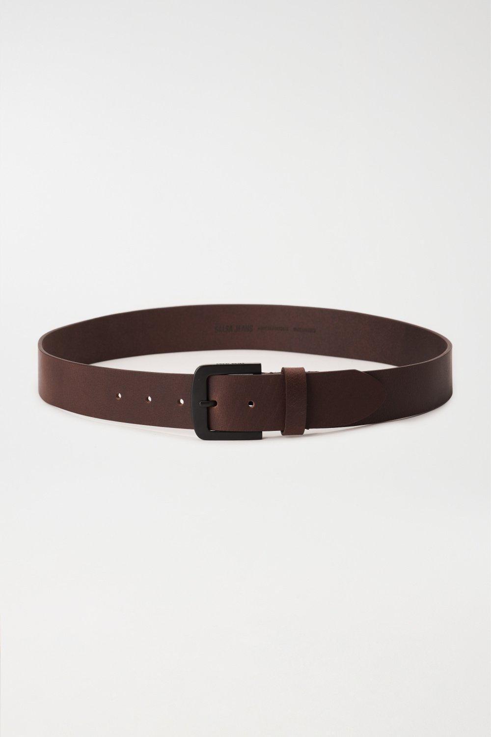 Brown Leather Belt, , large image number 0