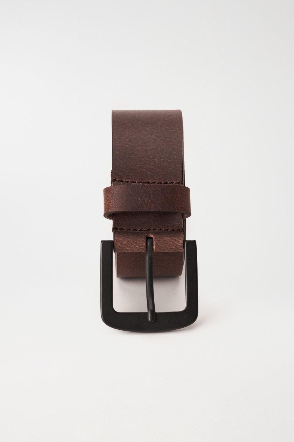 Brown Leather Belt, , large image number 3
