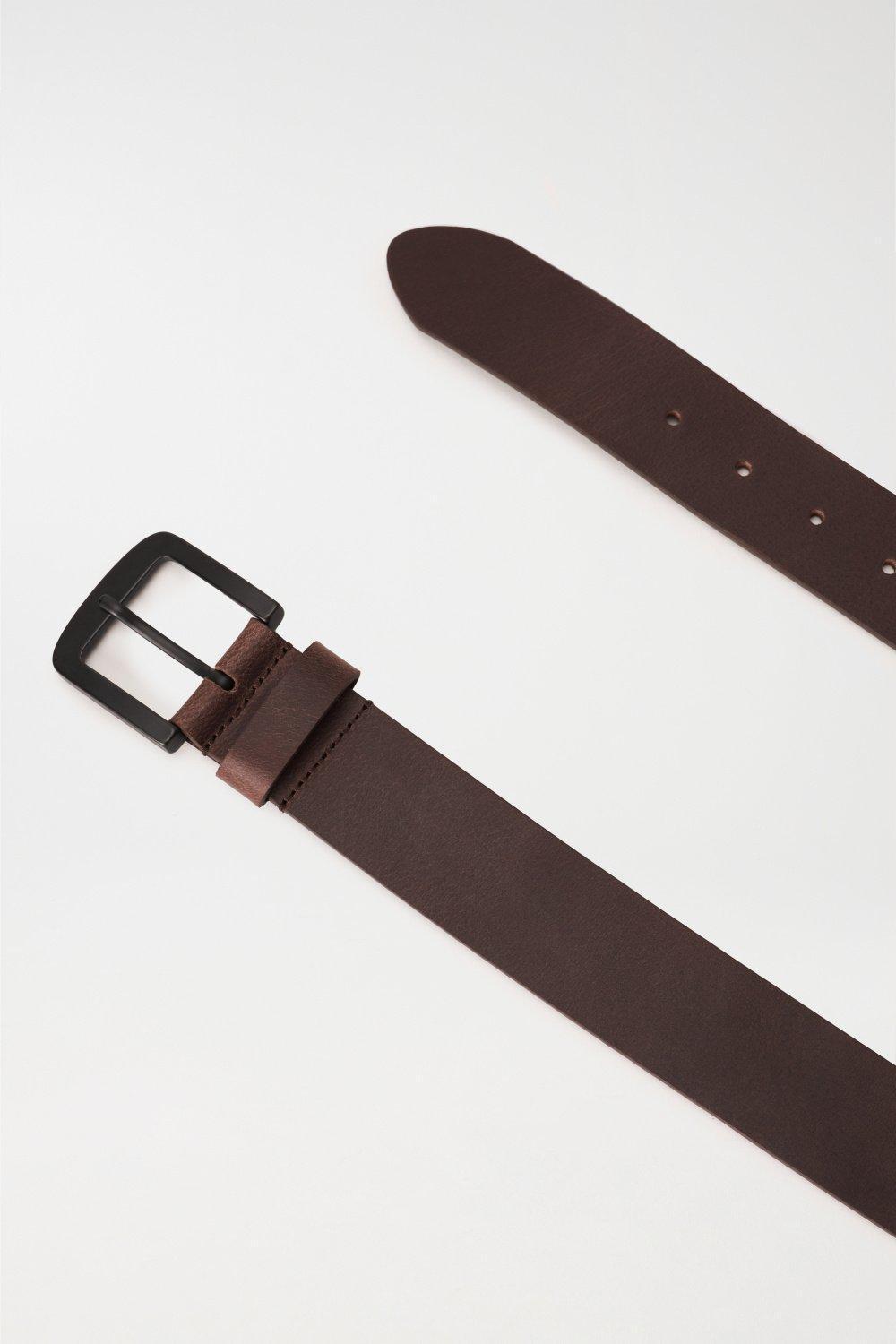 Brown Leather Belt, , large image number 4