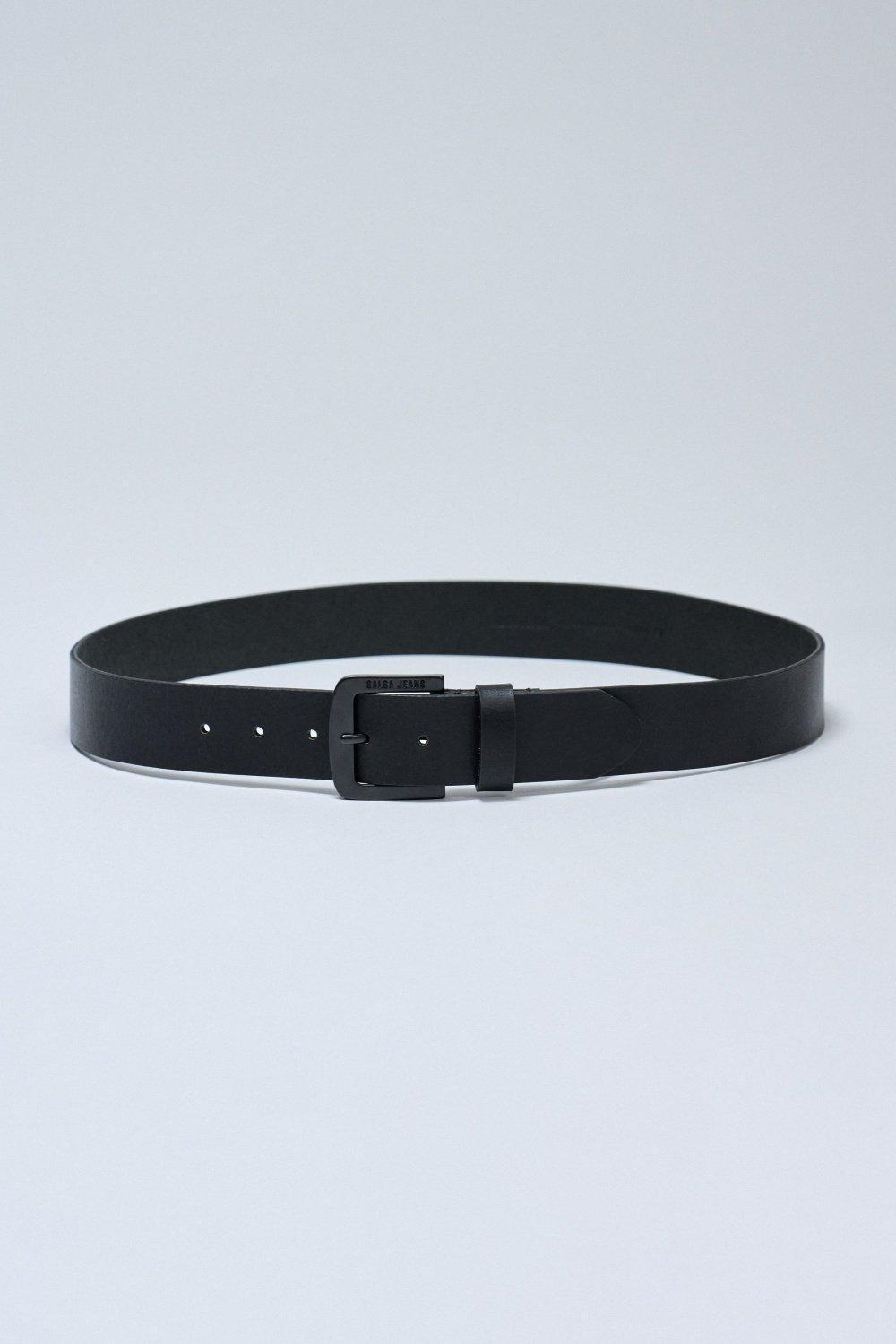 Leather Belt, Black, medium