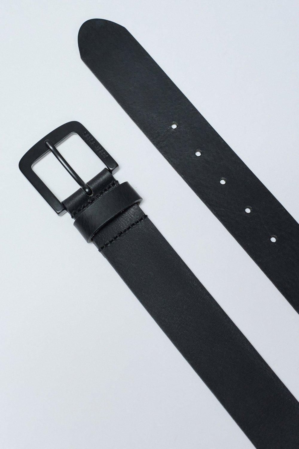 Leather Belt, Black, large image number 3