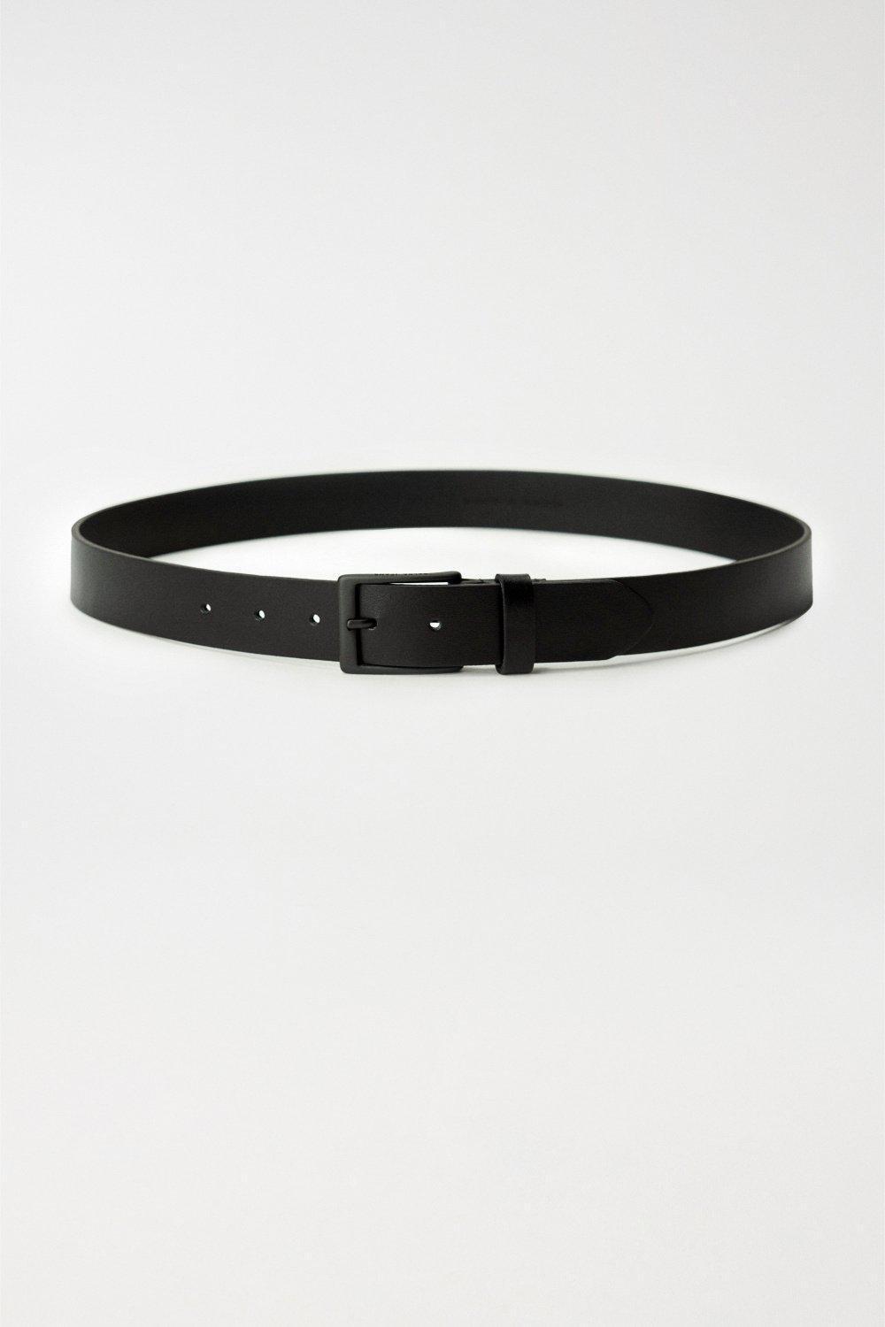 Black Leather Belt, , large image number 0