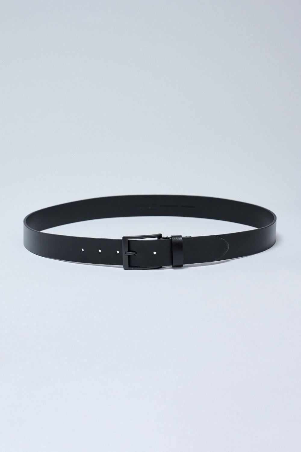 Leather Belt, Black, medium
