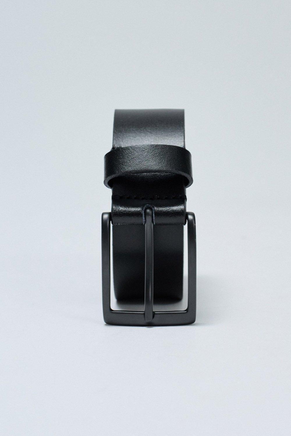 Leather Belt, Black, medium