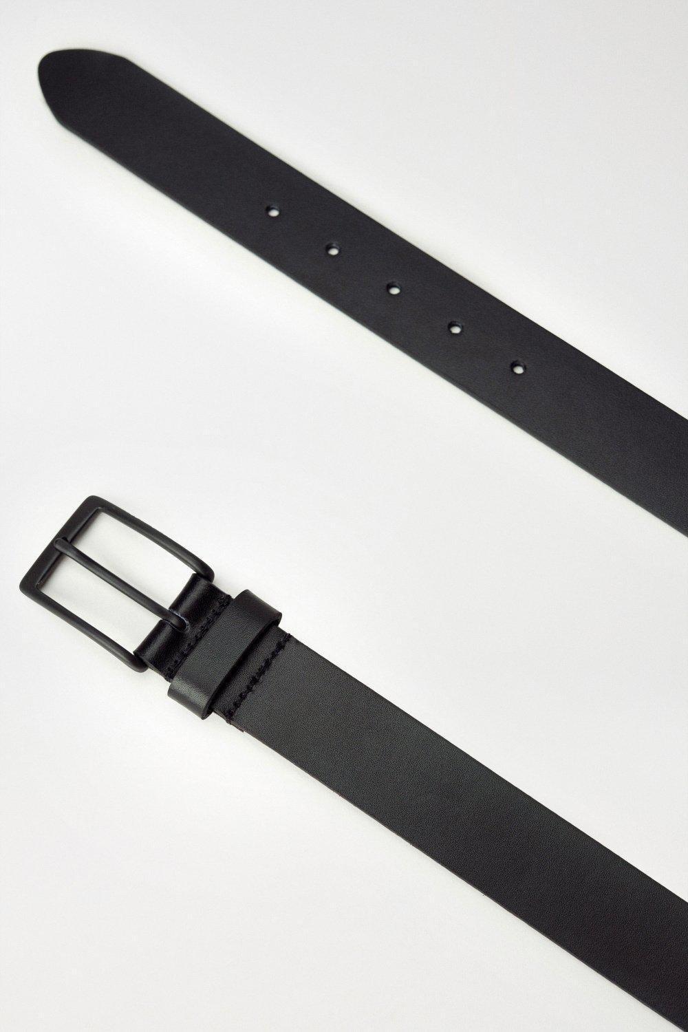 Leather Belt , Black, large image number 4