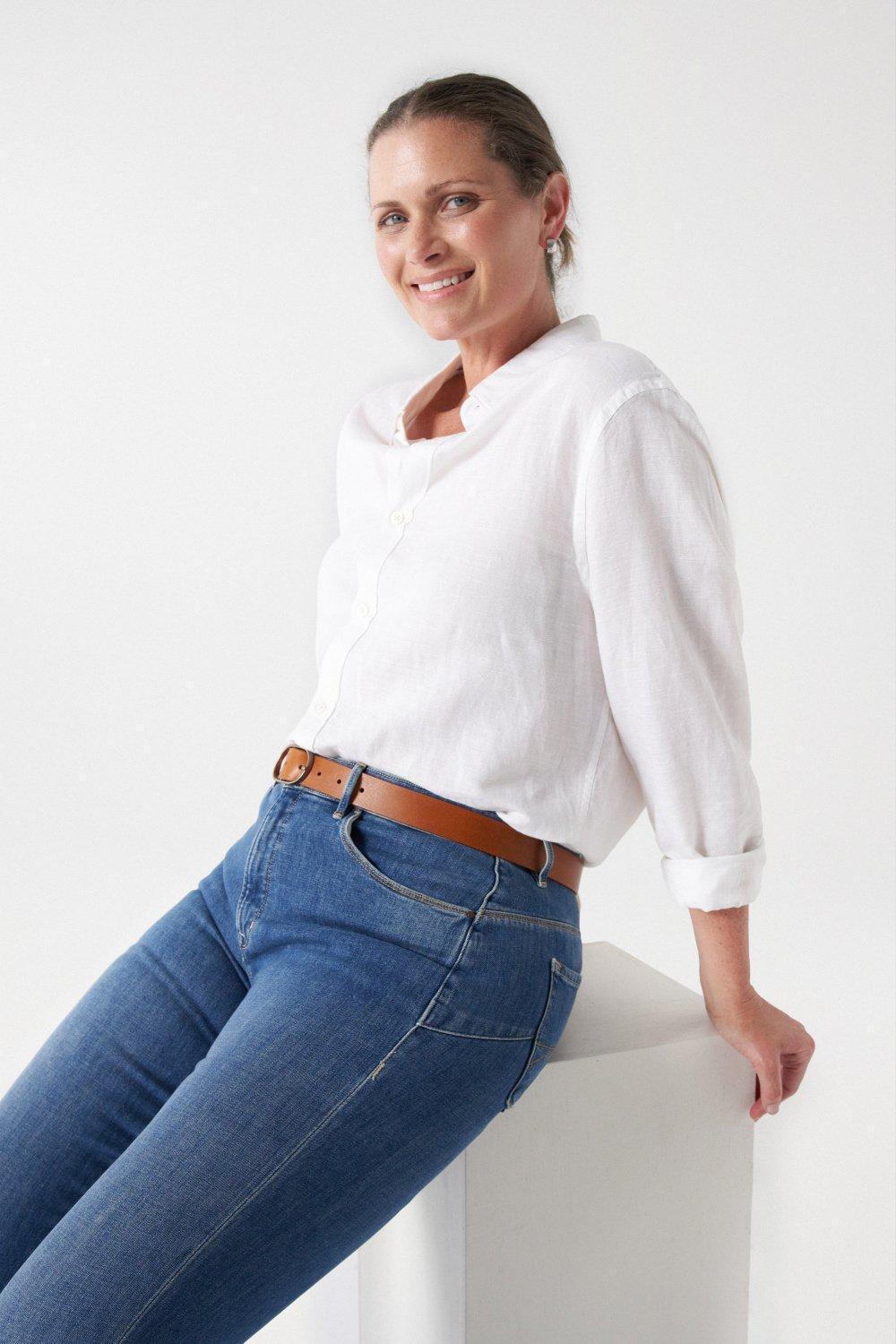 Leather Belt, Brown, large image number 1