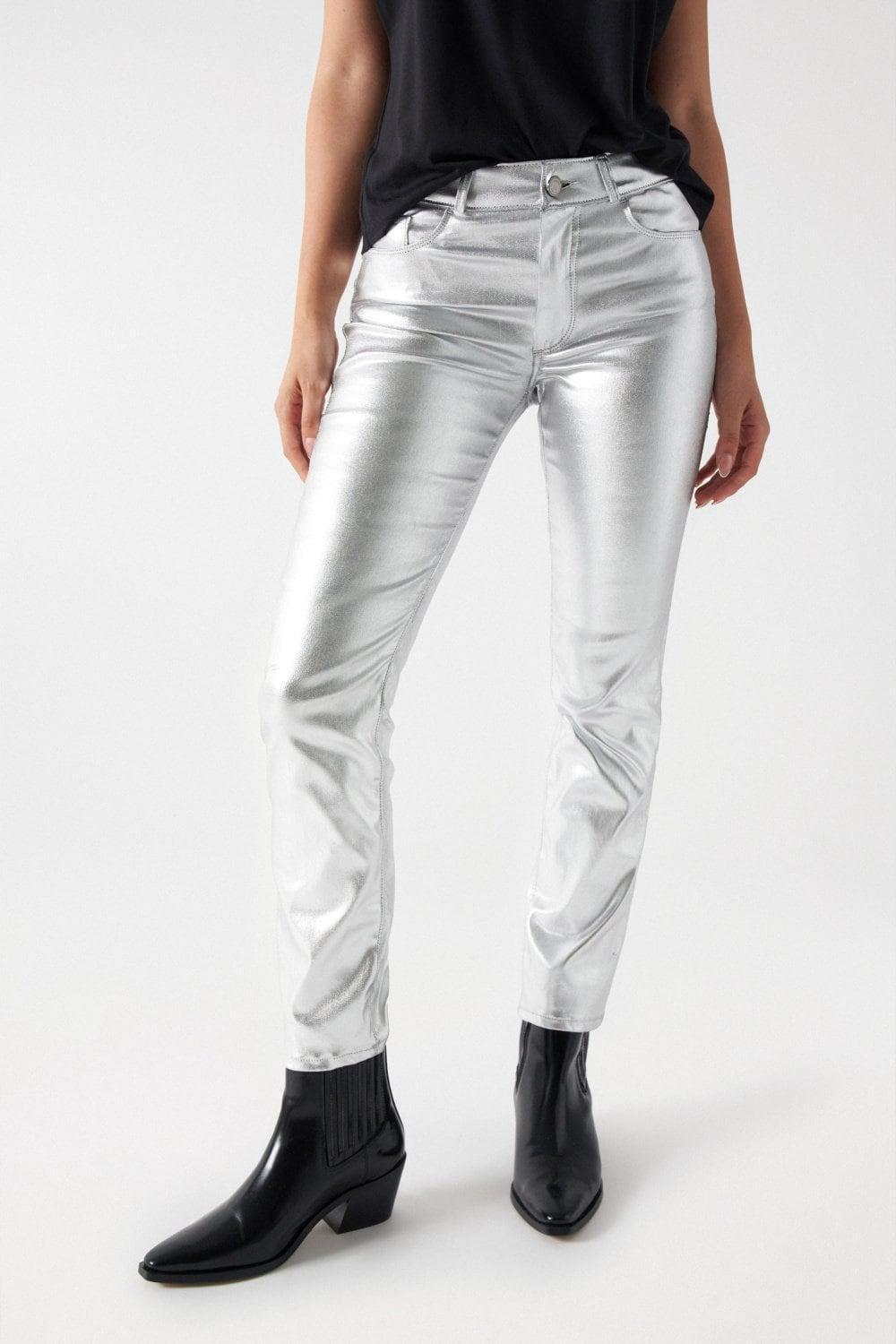 Silver Push Up Trousers, , large image number 1