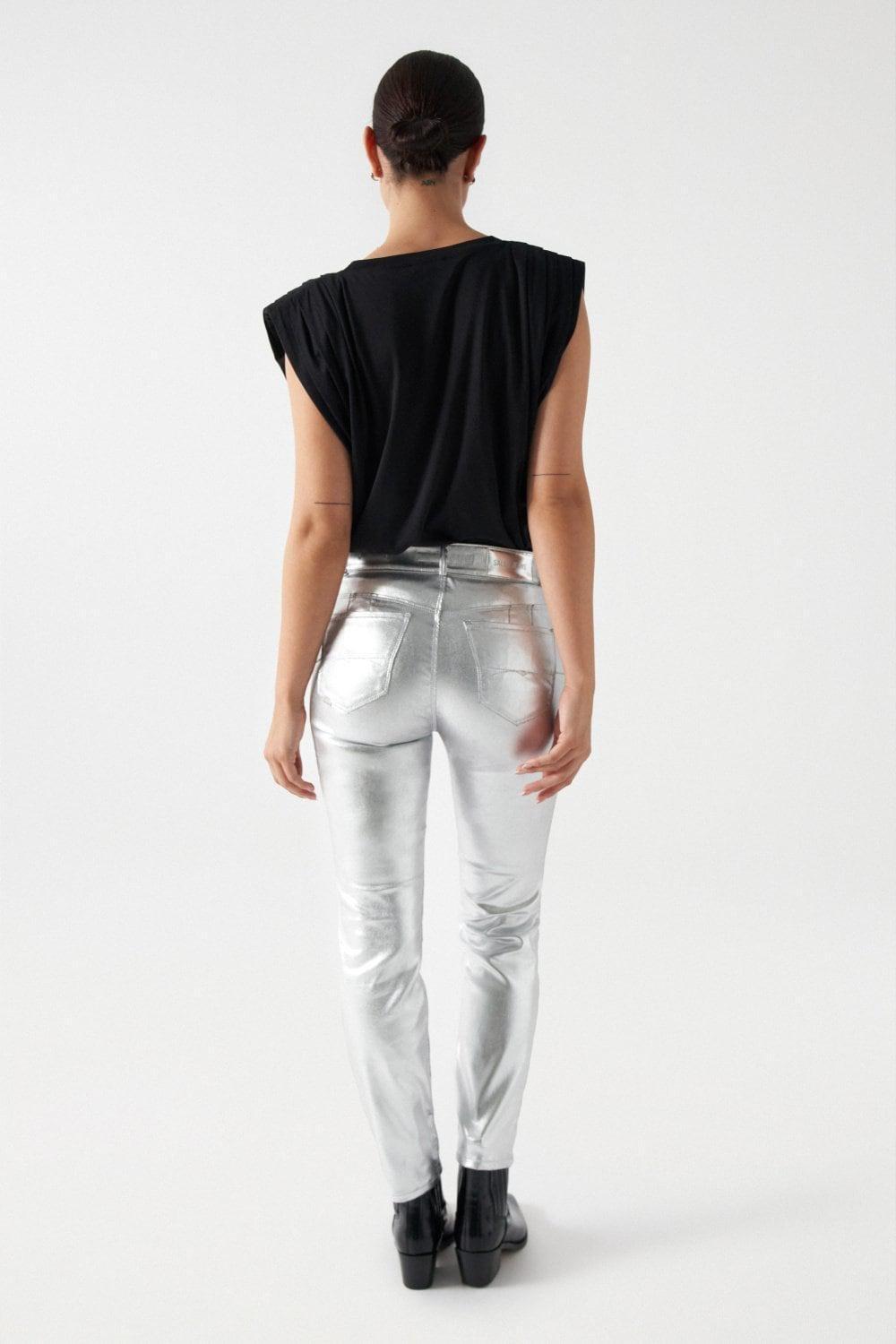 Silver Push Up Trousers, , large image number 2