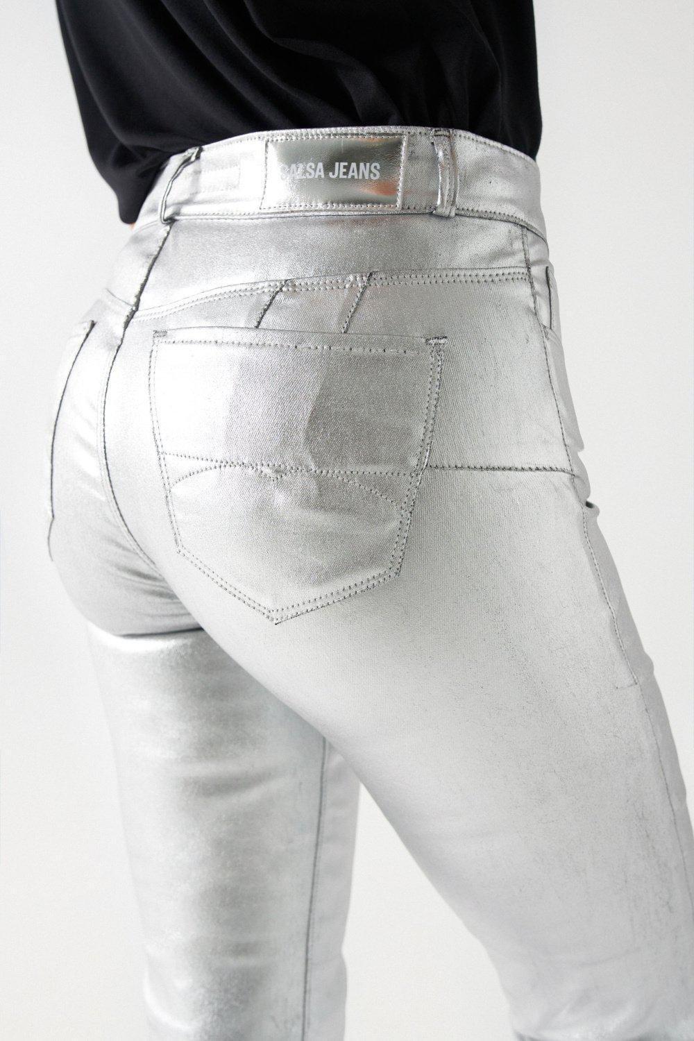 Silver Push Up Trousers, , large image number 4