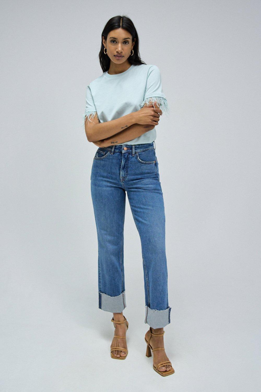 Feathered Sleeve T-Shirt, Green, large image number 1