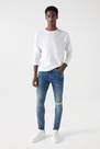 Salsa Jeans - Blue Ripped Skinny Jeans