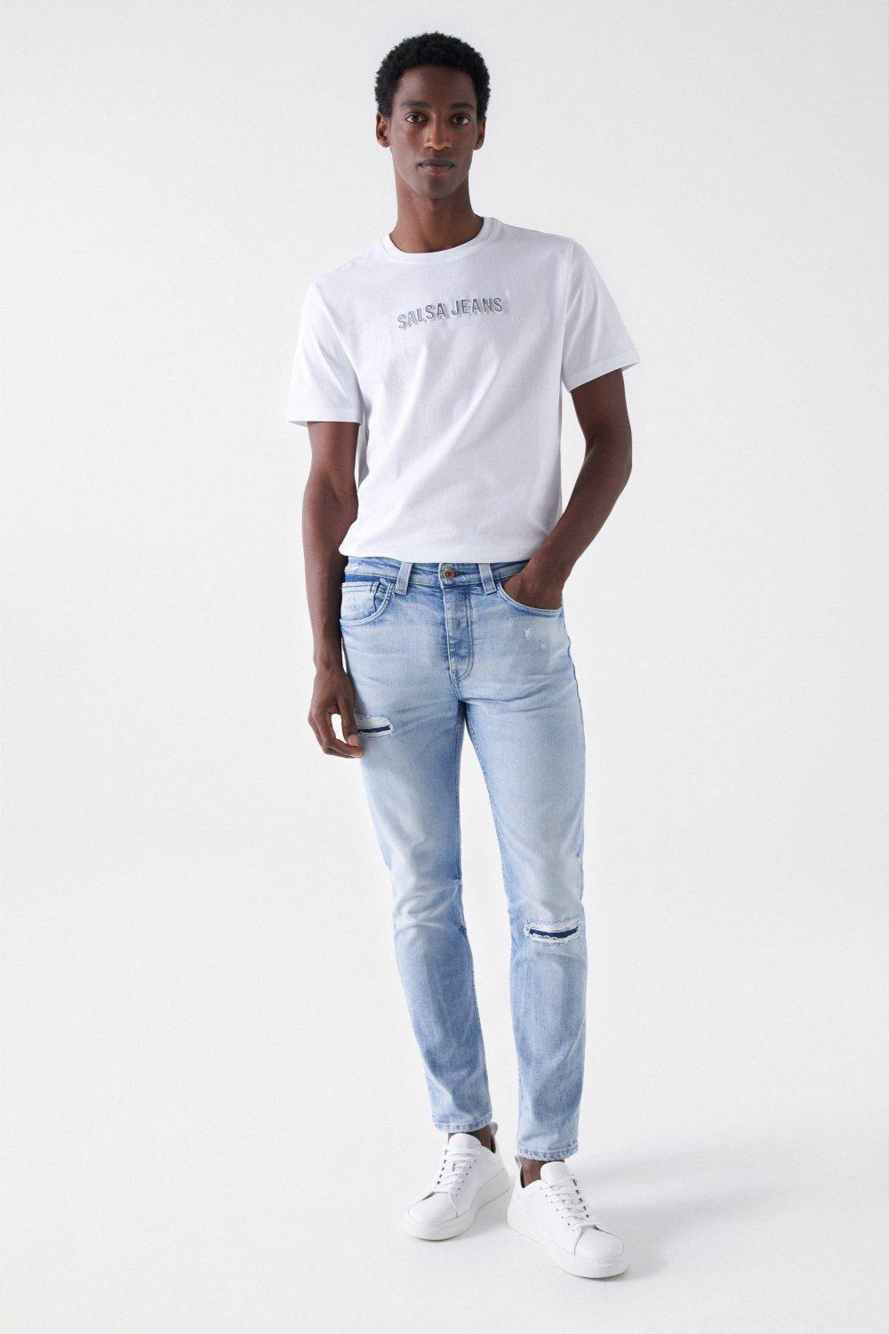 Blue Craft Series Slim Jeans With Premium Wash, , large image number 1