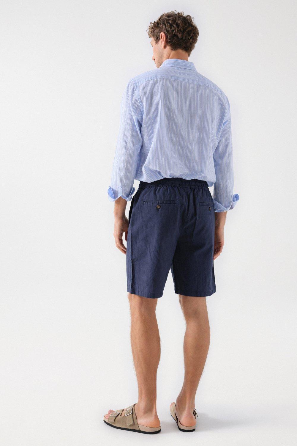 Linen Blend Shorts, , large image number 3