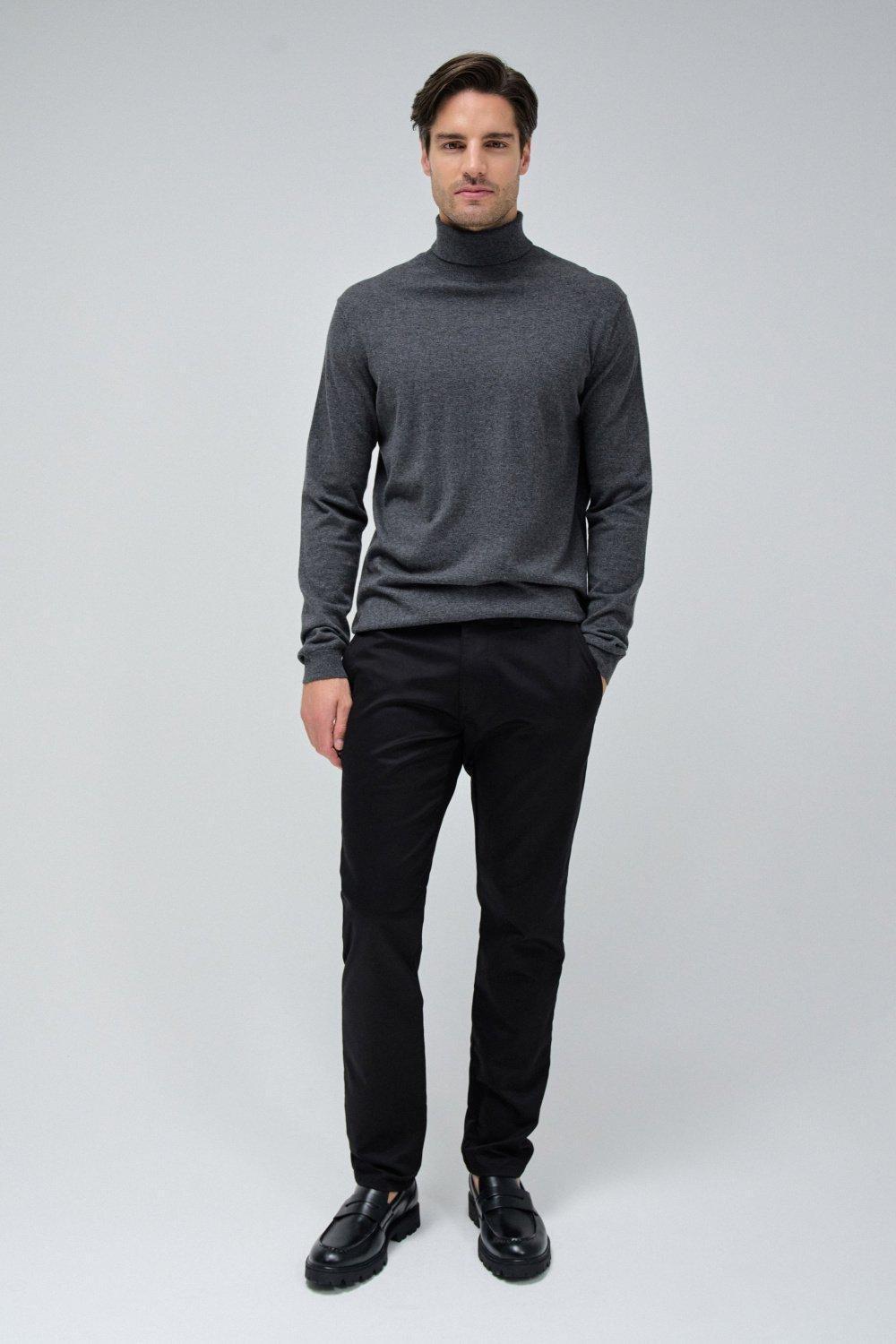 Black S-Activ Slim Fit Chinos, , large image number 1